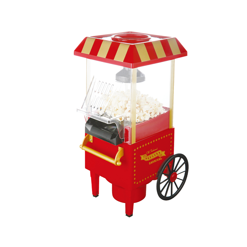 BJX-B009 Vintage horkovzdušný stroj na popcorn s kolečky